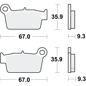 Bremsbeläge hinten organic Offroad TRW MCB739EC