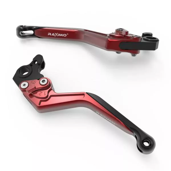 RAXIMO BCE Bremshebel Kupplungshebel Set lang mit ABE - rot-schwarz RAXIMO BCE Bremshebel Kupplungshebel Set lang mit ABE - rot-schwarz